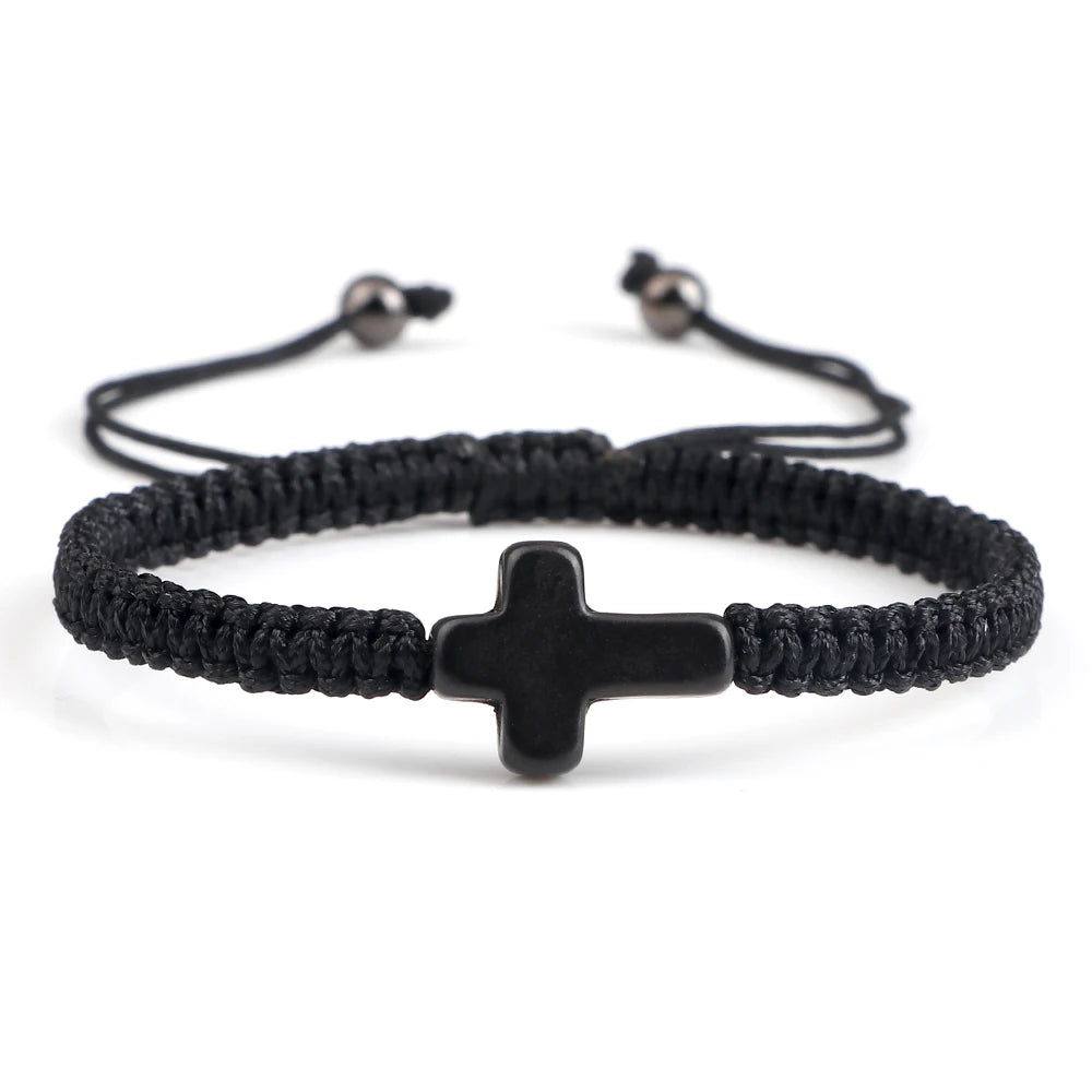 Hand Woven Jesus Cross Bracelet  Friendship Jewelry