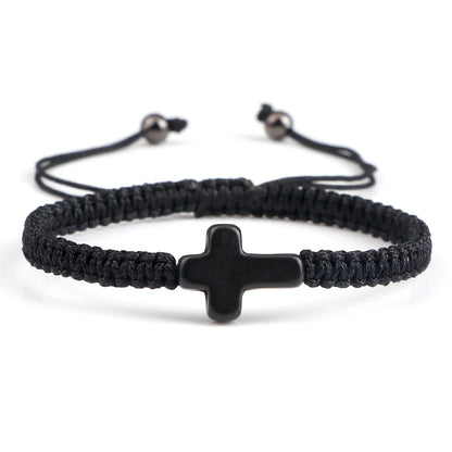 Hand Woven Jesus Cross Bracelet  Friendship Jewelry