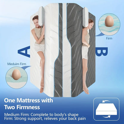 Mattress, 8/10 Inch Medium Firm - Extra Firm Flipable Mattress
