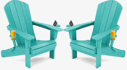 Adirondack Chairs Set of 2 HDPE All Weather Use