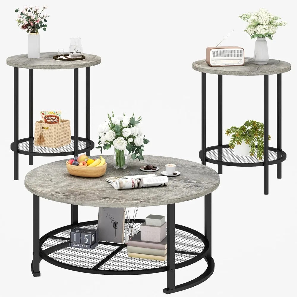 Rustic 3-Piece Living Room Furniture Set
