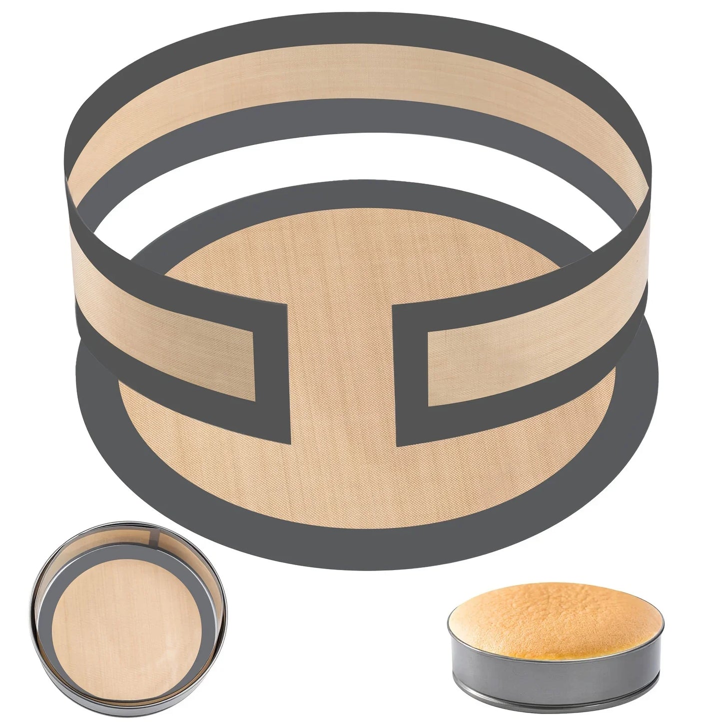 Silicone Baking Pad Suitable for Springform Flat Bottom, Easy To Clean