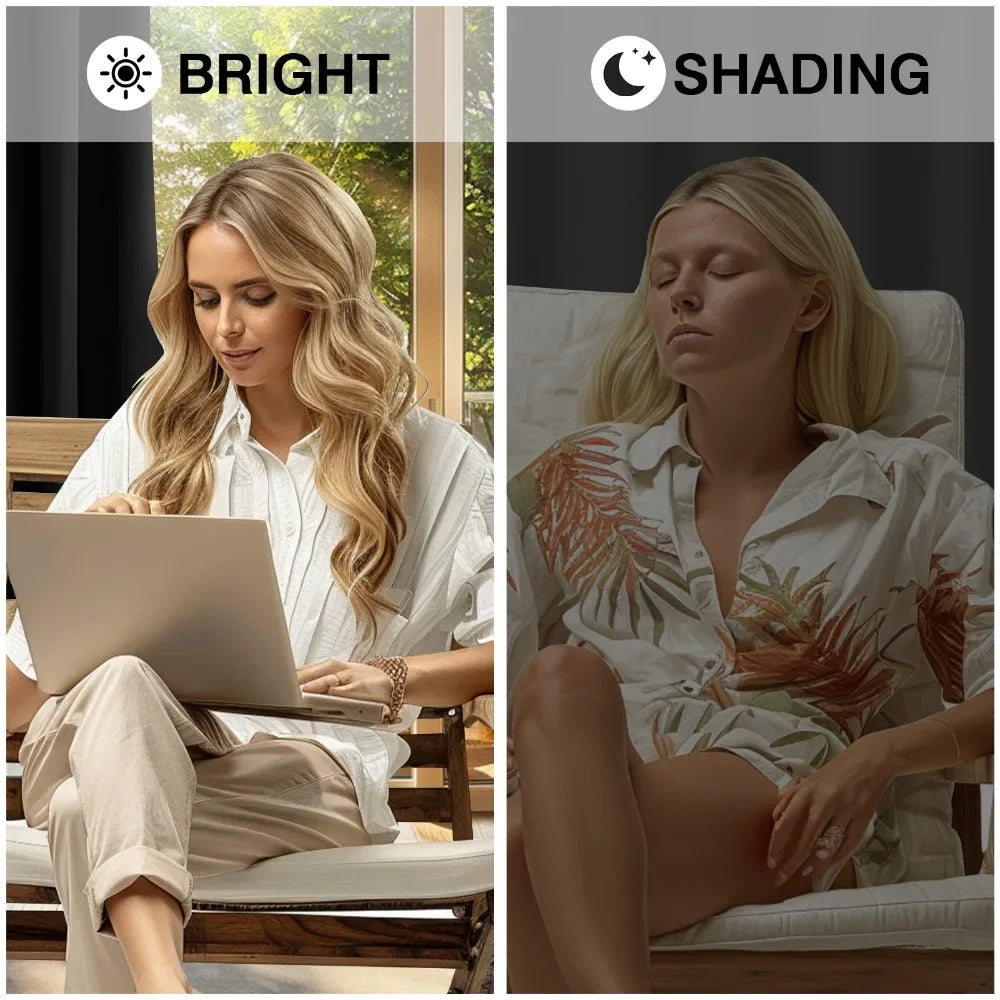 1PC 90% Blackout Curtain, Light Reducing Shade Drapes